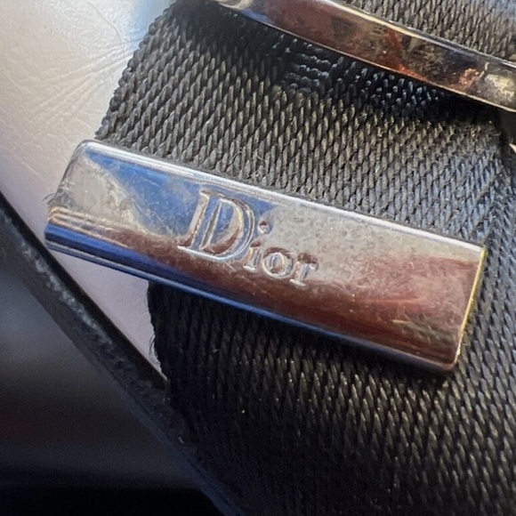 Dior Shoes 36 Logo Pumps Pointed High Heels White Silver Studs Charms Spellout - Picture 8 of 10